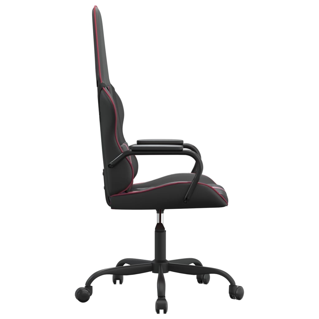 Sedia da Gaming Massaggiante Rosso Vino e Nero in Similpelle 345564