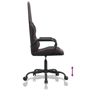 Sedia da Gaming Massaggiante Rosso Vino e Nero in Similpelle 345564