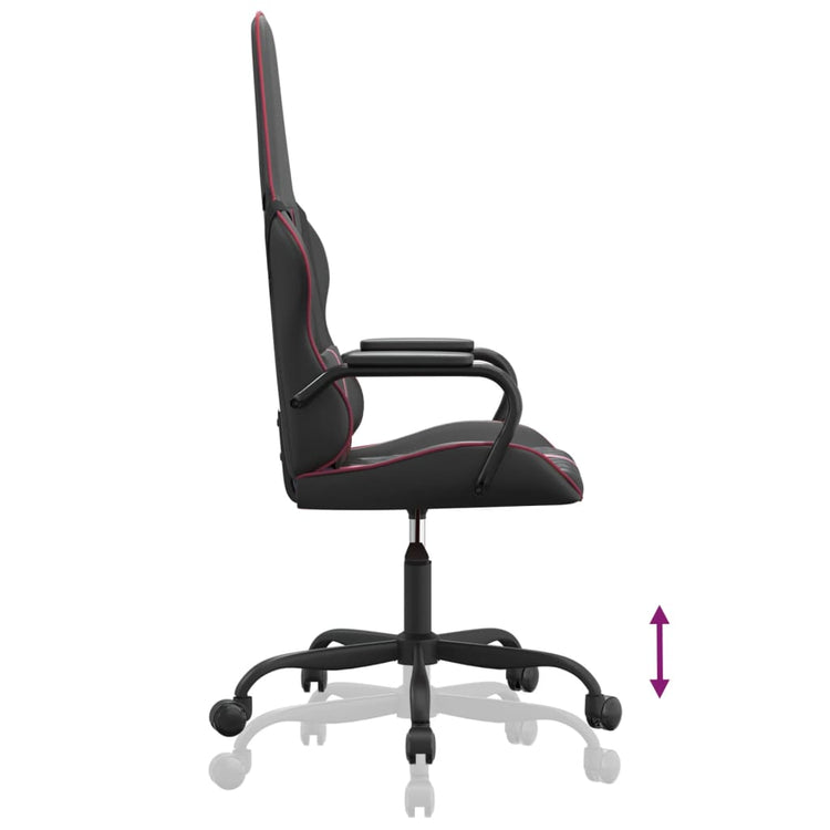 Sedia da Gaming Massaggiante Rosso Vino e Nero in Similpelle 345564