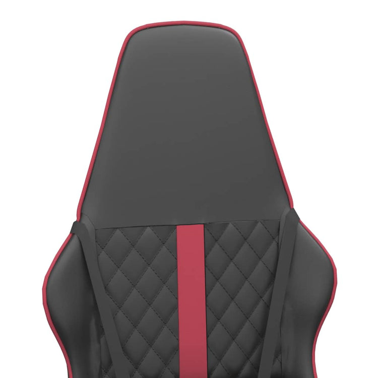 Sedia da Gaming Massaggiante Rosso Vino e Nero in Similpelle 345564