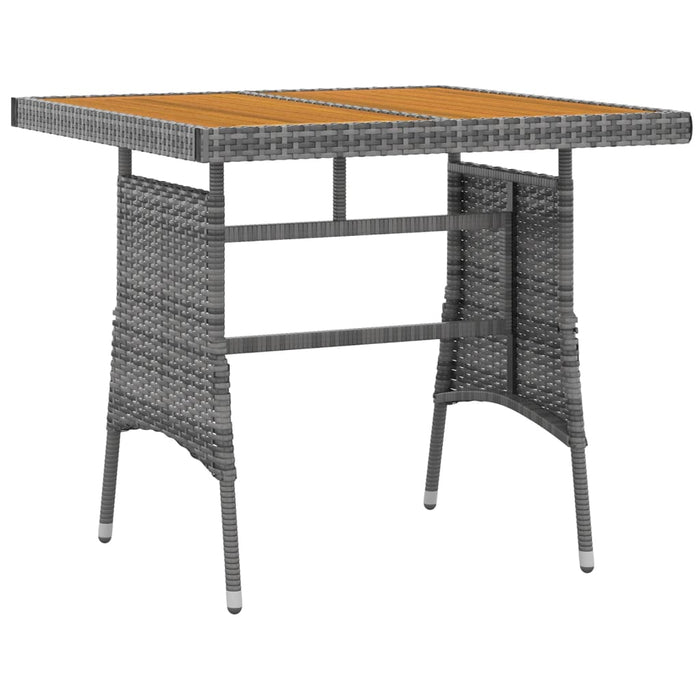 Set da Pranzo per Esterni 5 pz in Polyrattan Grigio cod mxl 34110