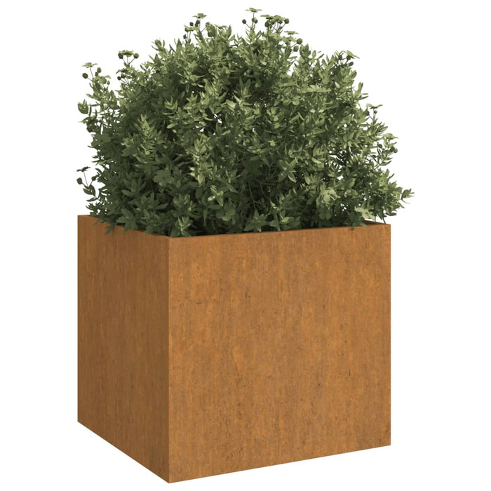 Fioriere 2 pz 49x47x46 cm Acciaio Corten 821552