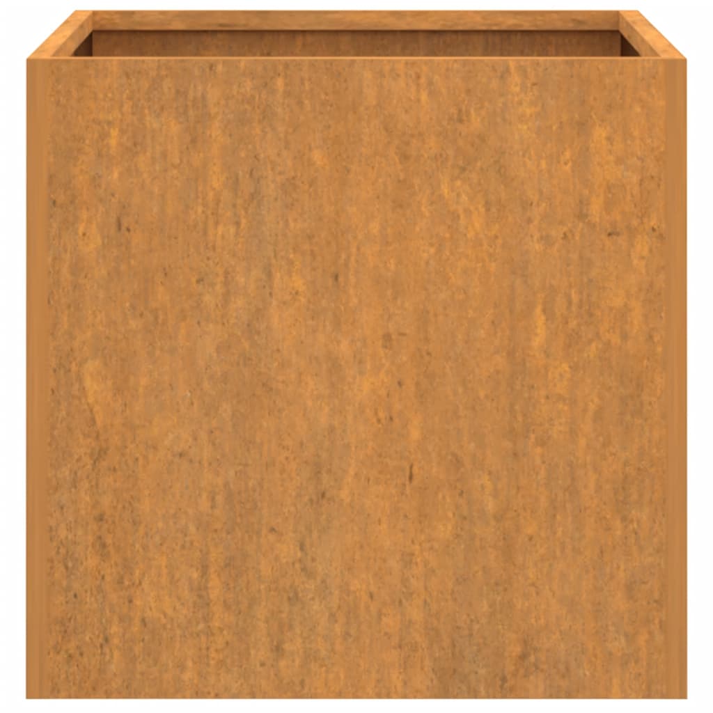 Fioriere 2 pz 49x47x46 cm Acciaio Corten 821552