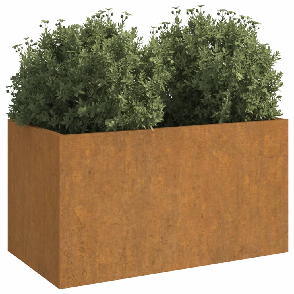 Fioriera 62x30x29 cm Acciaio Corten 821556