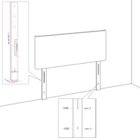 Testiera Nera 80x5x78/88 cm in Tessuto