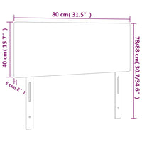 Testiera Tortora 80x5x78/88 cm in Tessuto 345728