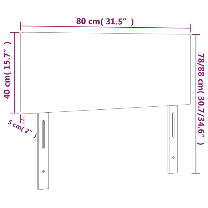 Testiera Tortora 80x5x78/88 cm in Tessuto 345728