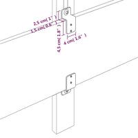 Testiera Marrone Scuro 90x5x78/88 cm in Tessuto 345747