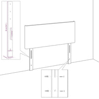 Testiera Nera 100x5x78/88 cm in Tessuto 345766