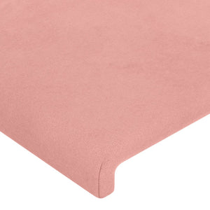 Testiera Rosa 100x5x78/88 cm in Velluto cod mxl 52594