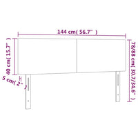 Testiere 2 pz Crema 72x5x78/88 cm in Tessuto 345789