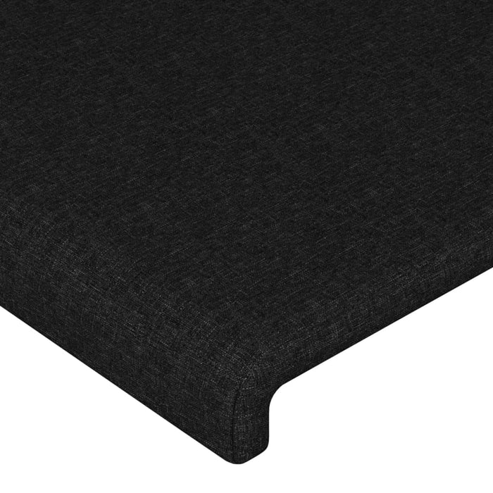 Testiere 2 pz Nero 100x5x78/88 cm in Tessuto 345846