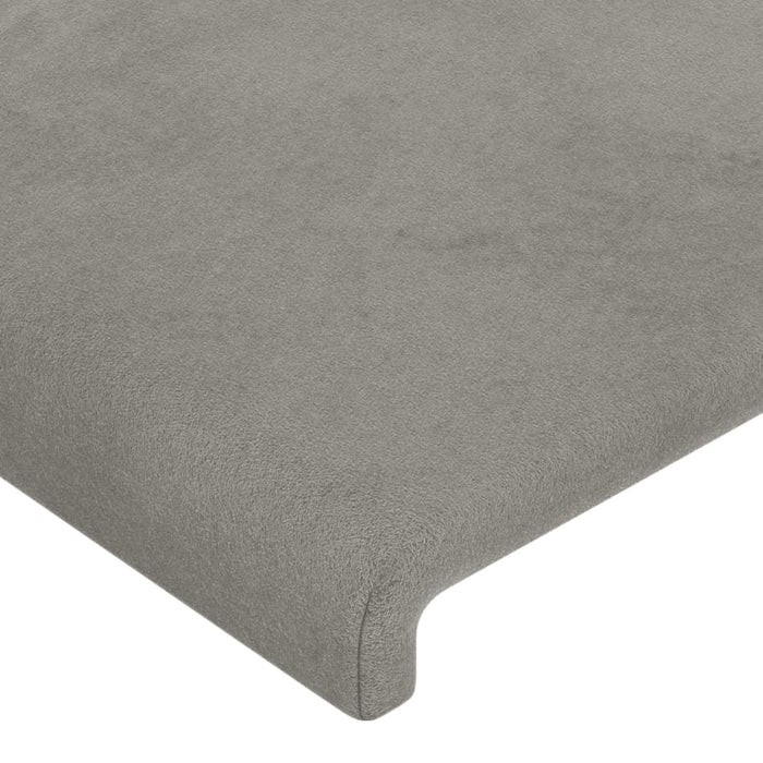 Testiere 2 pz Grigio Chiaro 100x5x78/88 cm in Velluto cod mxl 53266