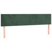 Testiere 2 pz Verde Scuro 100x5x78/88 cm in Velluto 345861