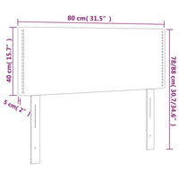 Testiera Grigia 80x5x78/88 cm in Similpelle 345876