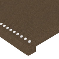 Testiere 2 pz Marrone Scuro 72x5x78/88 cm in Tessuto 345927