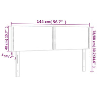 Testiere 2 pz Marrone Scuro 72x5x78/88 cm in Tessuto cod mxl 48976