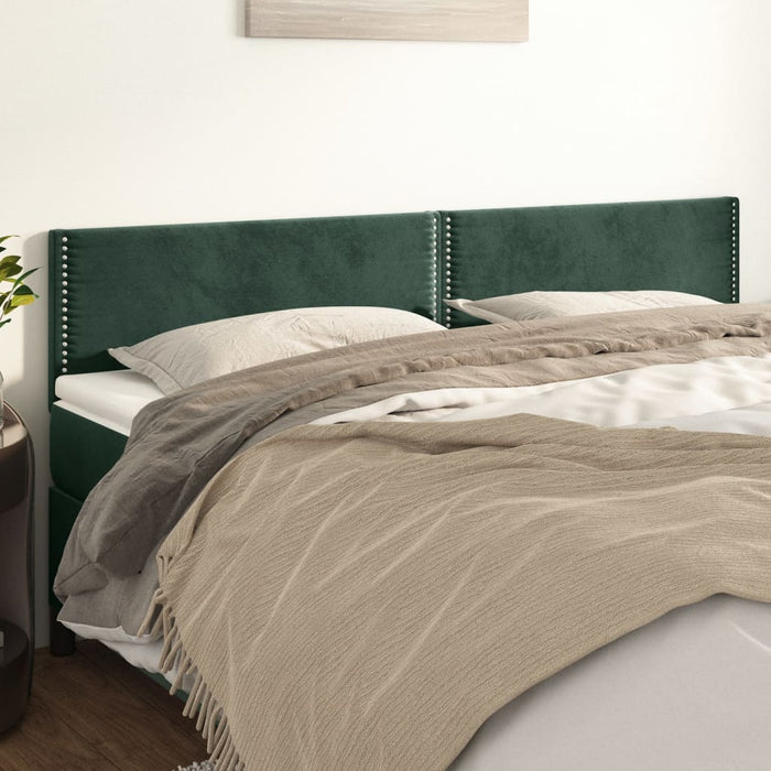 Testiera 2 pz Verde Scuro 80x5x78/88 cm in Vellutocod mxl 126517