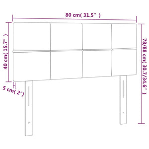 Testiera Rosa 80x5x78/88 cm in Velluto 346017