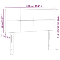 Testiera Nera 100x5x78/88 cm in Tessuto cod mxl 52777