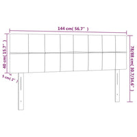 Testiere 2 pz Grigio Chiaro 72x5x78/88 cm in Tessuto cod mxl 53267