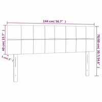 Testiere 2 pz Tortora 72x5x78/88 cm in Tessuto cod mxl 50420