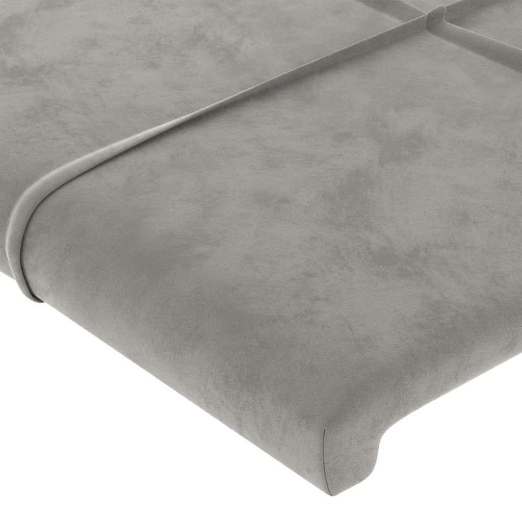 Testiere 2 pz Grigio Chiaro 72x5x78/88 cm in Velluto cod mxl 49216