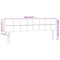 Testiera 2 pz Nera 80x5x78/88 cm in Tessuto cod mxl 51426