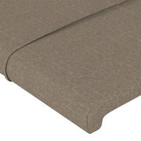 Testiera 2 pz Tortora 100x5x78/88 cm in Tessuto 346092