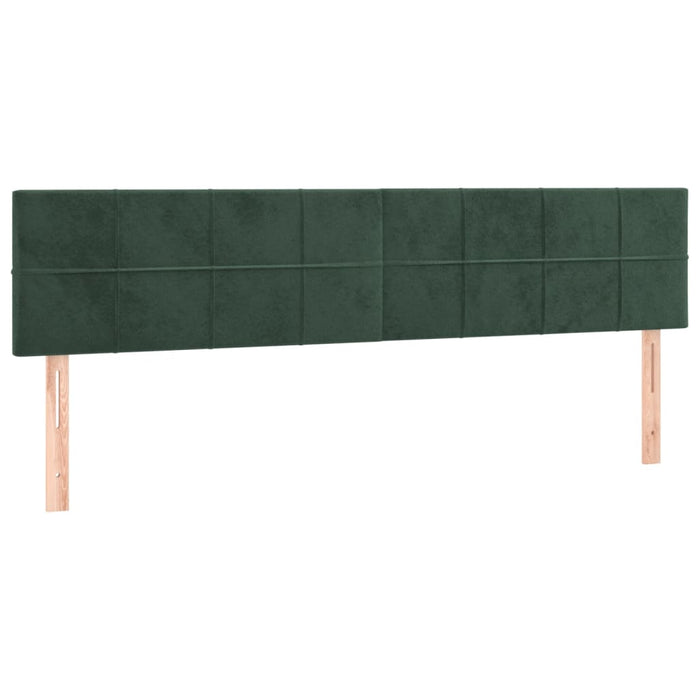 Testiere 2 pz Verde Scuro 100x5x78/88 cm in Velluto cod mxl 52867