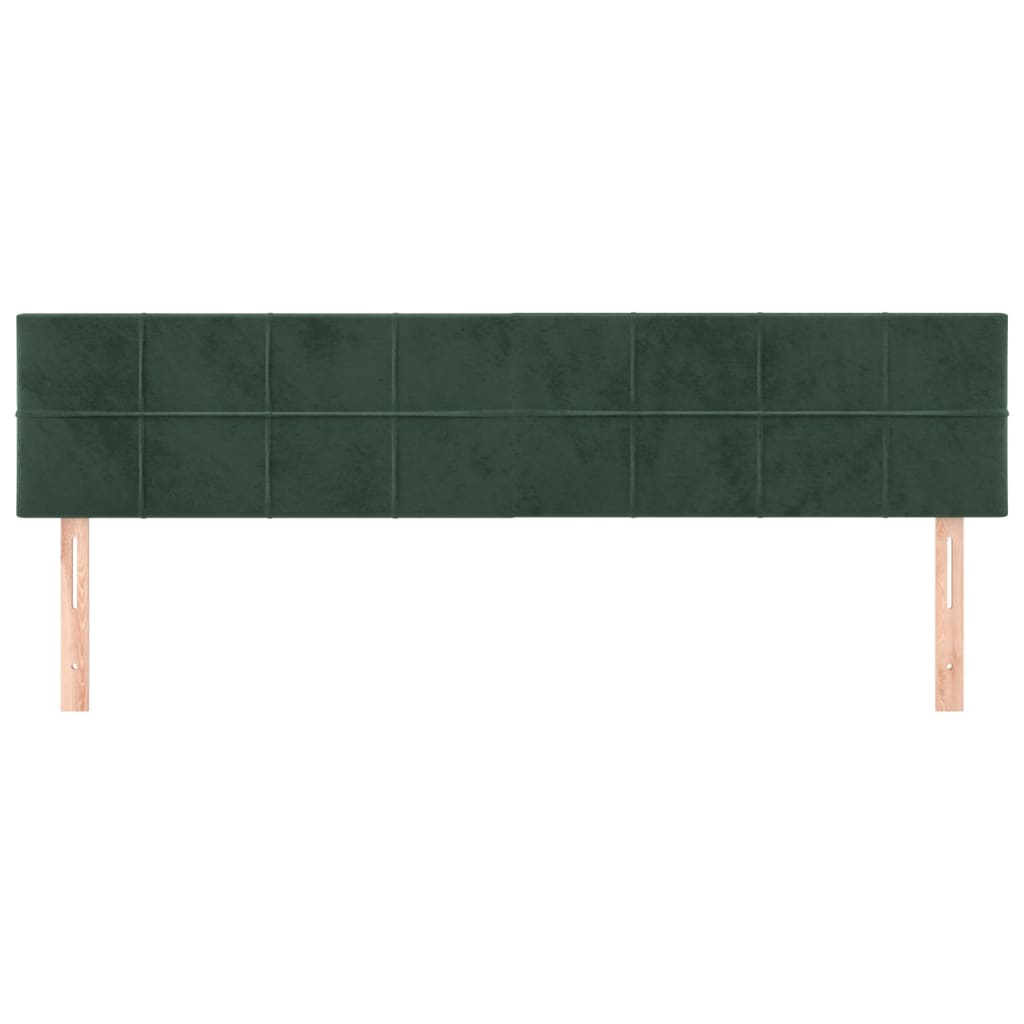 Testiere 2 pz Verde Scuro 100x5x78/88 cm in Velluto cod mxl 52867