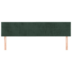 Testiere 2 pz Verde Scuro 100x5x78/88 cm in Velluto cod mxl 52867