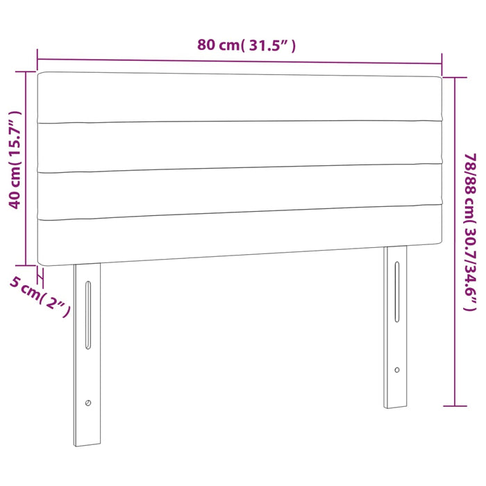 Testiera Rosa 80x5x78/88 cm in Velluto cod mxl 49239