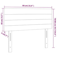 Testiera Grigio Scuro 90x5x78/88 cm in Tessuto cod mxl 49941