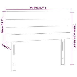 Testiera Nera 90x5x78/88 cm in Tessuto 346118