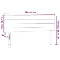 Testiere 2 pz Grigio Chiaro 72x5x78/88 cm in Tessuto cod mxl 50581