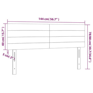 Testiere 2 pz Grigio Chiaro 72x5x78/88 cm in Tessuto cod mxl 50581