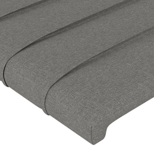 Testiere 2 pz Grigio Scuro 72x5x78/88 cm in Tessuto 346145