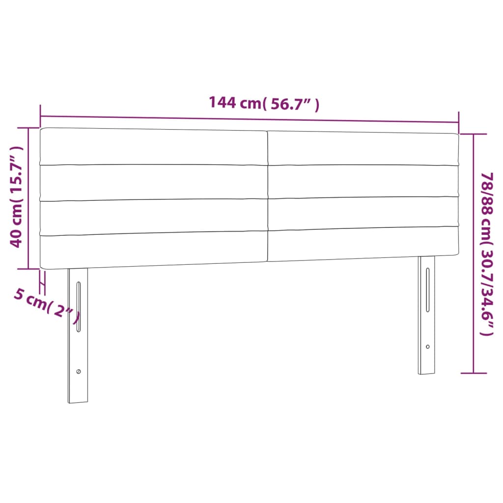 Testiere 2 pz Grigio Scuro 72x5x78/88 cm in Tessuto 346145