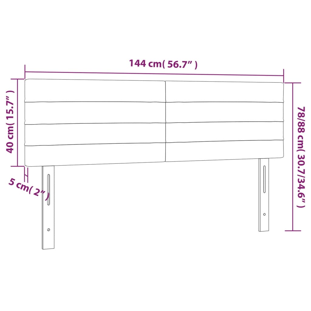 Testiere 2 pz Marrone Scuro 72x5x78/88 cm in Tessuto cod mxl 49917