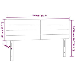 Testiere 2 pz Marrone Scuro 72x5x78/88 cm in Tessuto cod mxl 49917