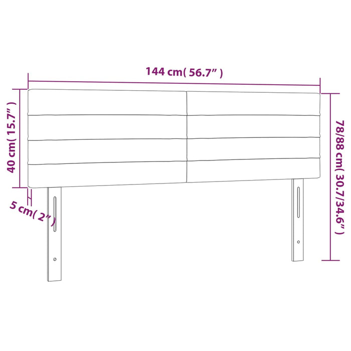 Testiere 2 pz Blu 72x5x78/88 cm in Tessuto 346150