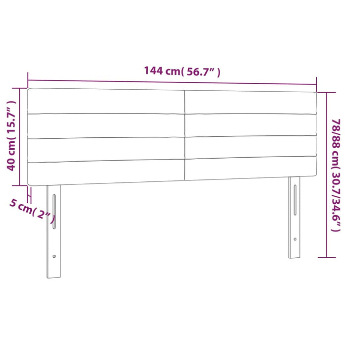 Testiere 2 pz Verdi 72x5x78/88 cm in Tessuto 346151