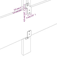 Testiera 2 pz Nera 80x5x78/88 cm in Tessuto 346160