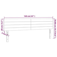 Testiera 2 pz Marrone Scuro 80x5x78/88 cm in Tessuto 346161