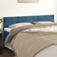 Testiera 2 pz Blu scuro 90x5x78/88 cm in Velluto cod mxl 50819