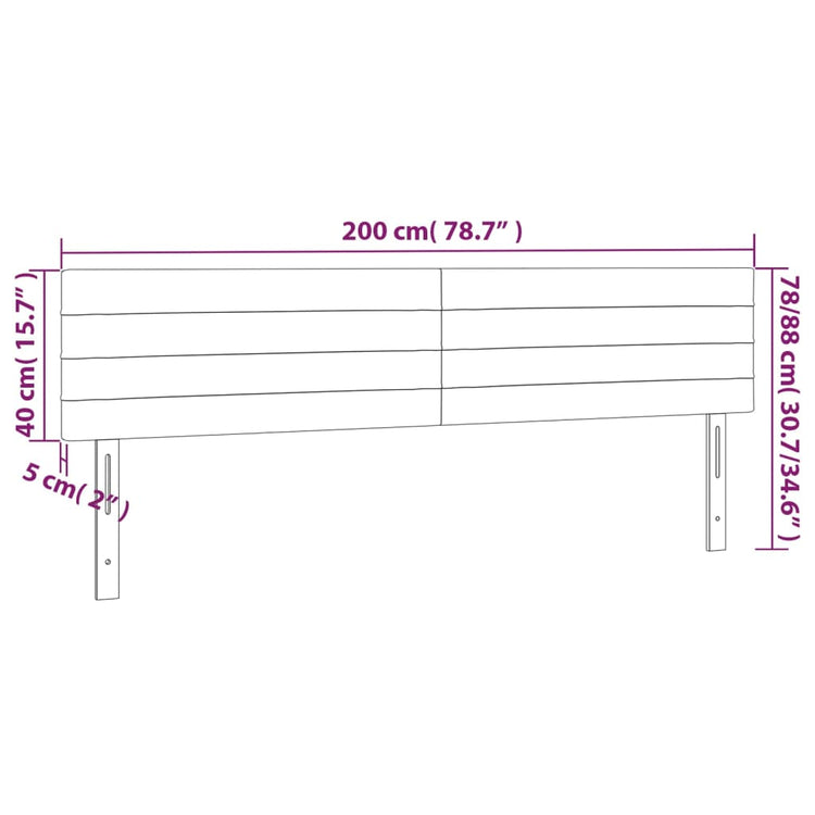 Testiere 2 pz Nere 100x5x78/88 cm in Velluto cod mxl 52369