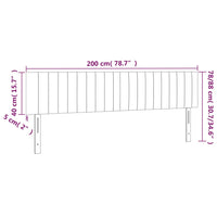 Testiere 2 pz Grigio Scuro 100x5x78/88 cm in Velluto cod mxl 49368