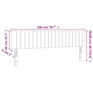 Testiere 2 pz Rosa 100x5x78/88 cm in Velluto cod mxl 50449