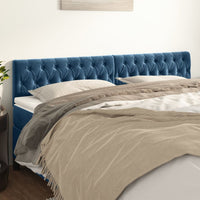 Testiera 2 pz Blu Scuro 90x7x78/88 cm in Vellutocod mxl 119477